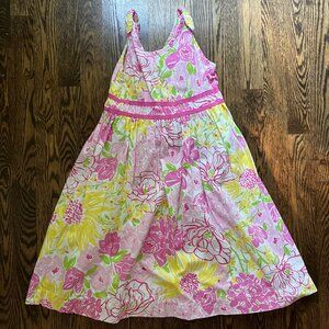 Lilly Pulitzer Pink & Yellow Floral Dress